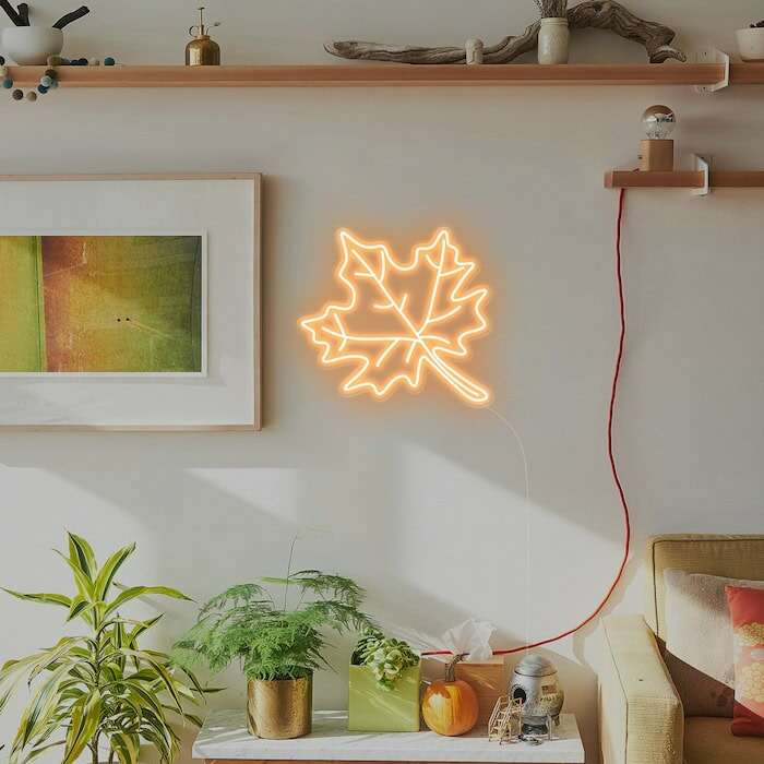 maple leaf living room decor