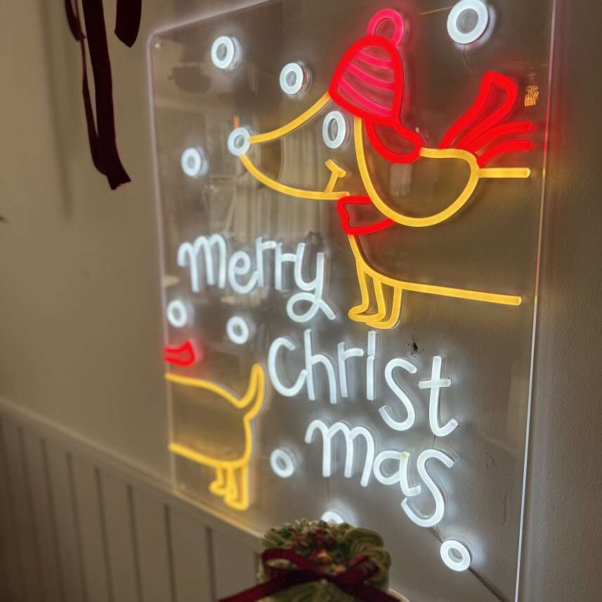Sausage Dog holiday led neon sign