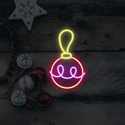 Baubles Chrismas decor neon sign
