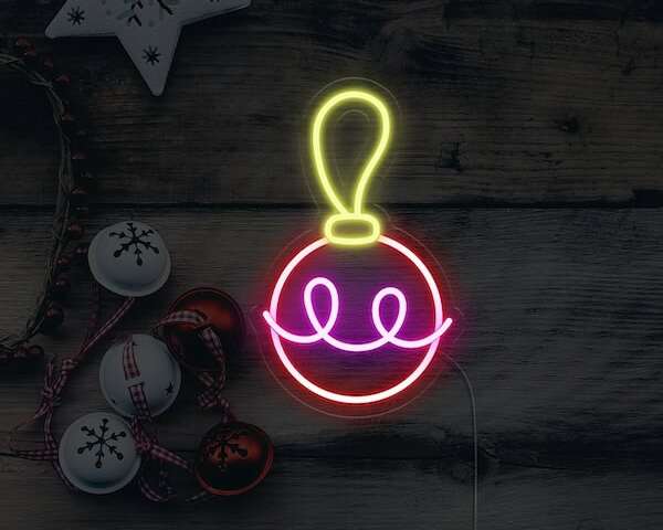 Baubles Chrismas decor neon sign