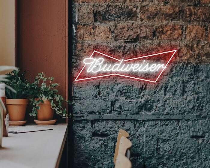 Budweiser beer neon sign bar decor Day-Version