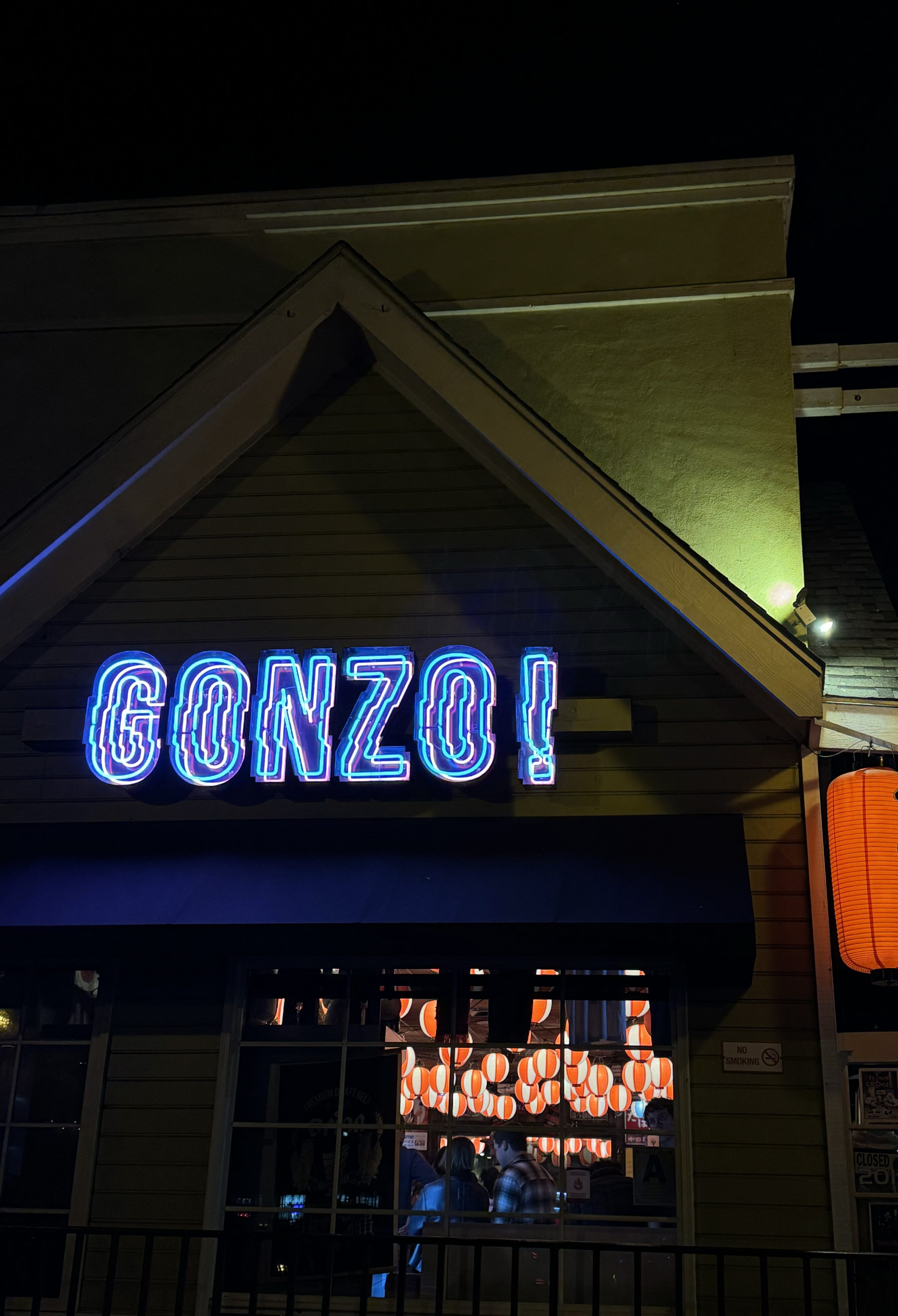 GONZO! Ramen, Calsbad real glass neon sign