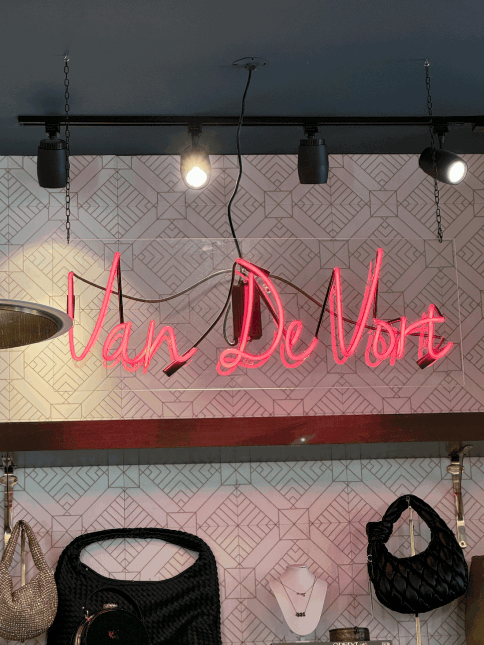 Van De Vort neon sign in Del Mar san diego