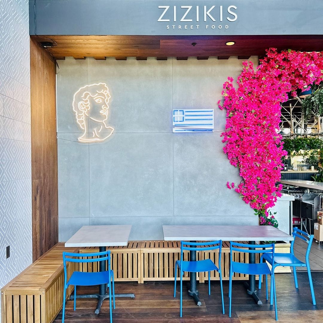 Zizikis stree food david led neon sign made by Echo Neon