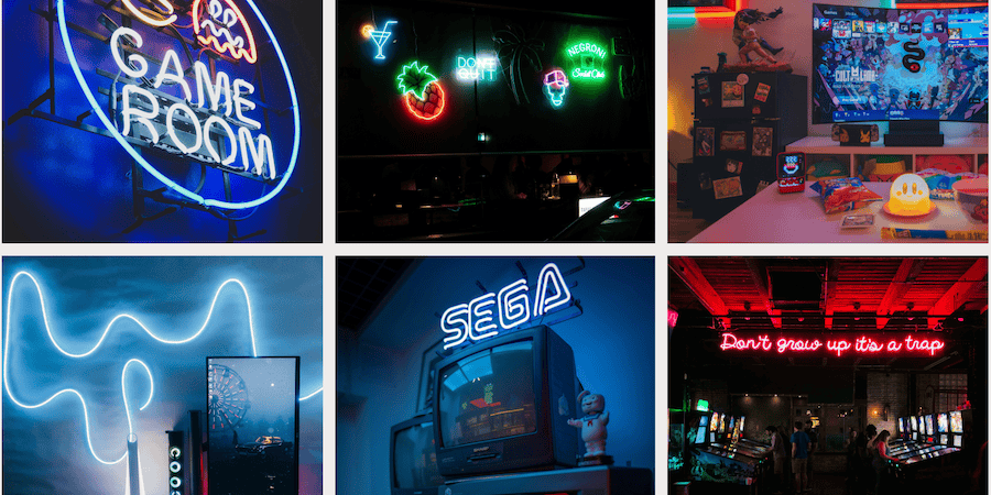 gamers neon signs man cave decor