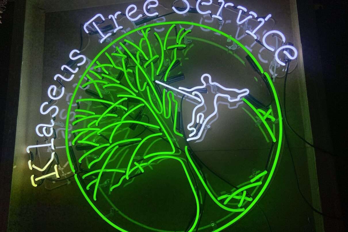 large size custom glass neon sign