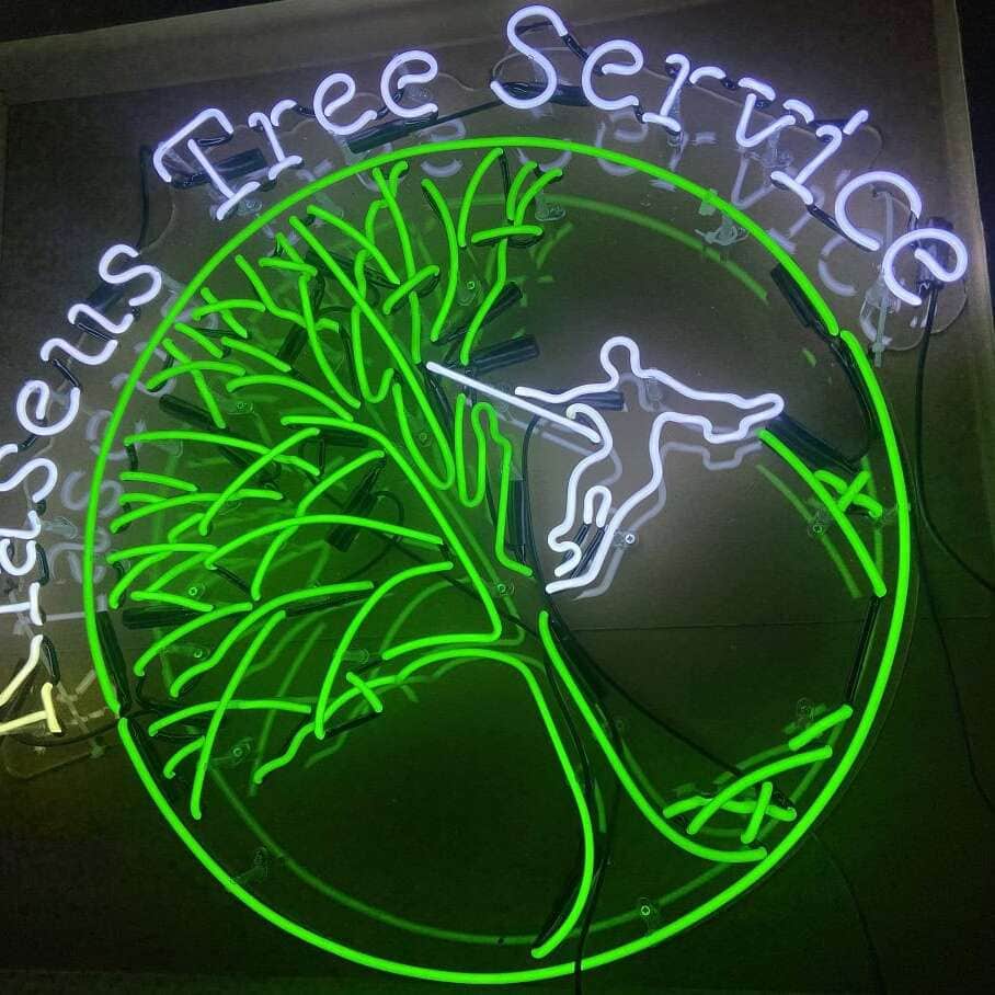 large size custom glass neon sign