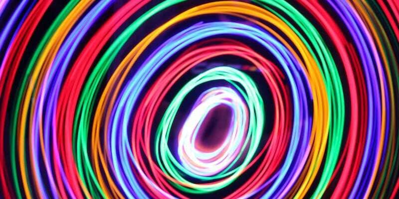 neon colors art decor