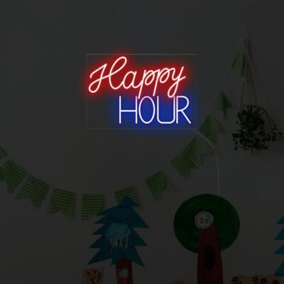 happy hour red and blue party decor
