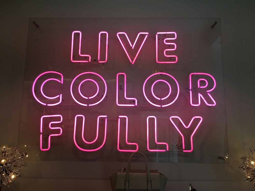 live color fully pink neon sign