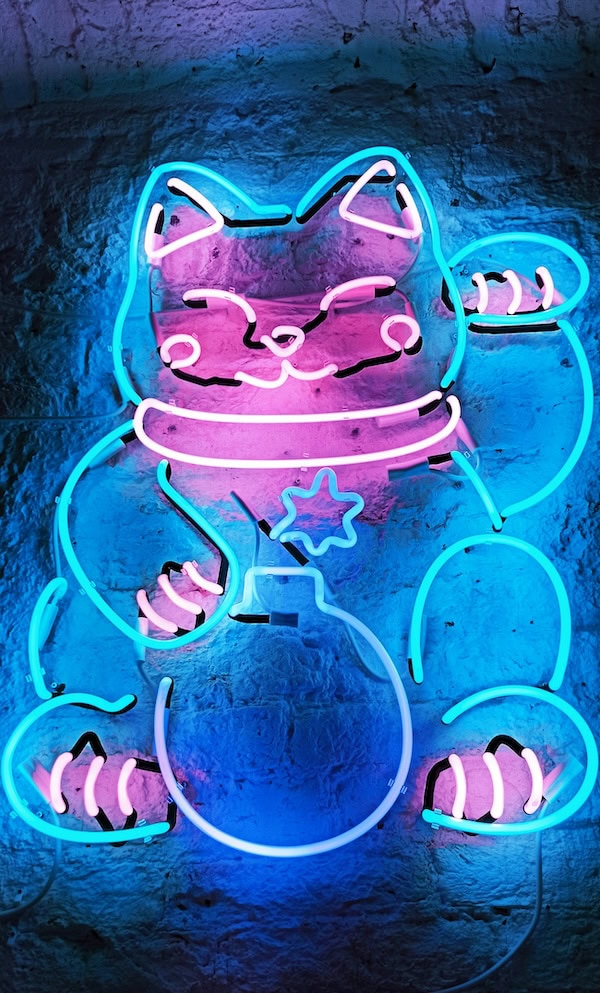 anime cool funny cartoon neon sign