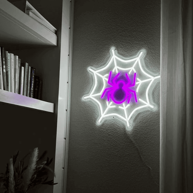 Cool purple Spider Halloween Holiday Neon Light