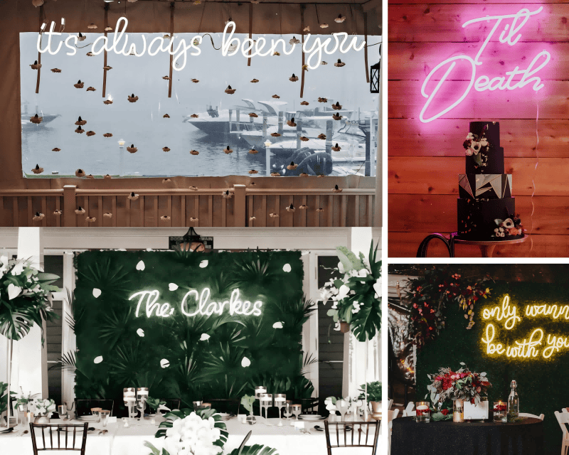 Popular LED neon signs to decor wedding