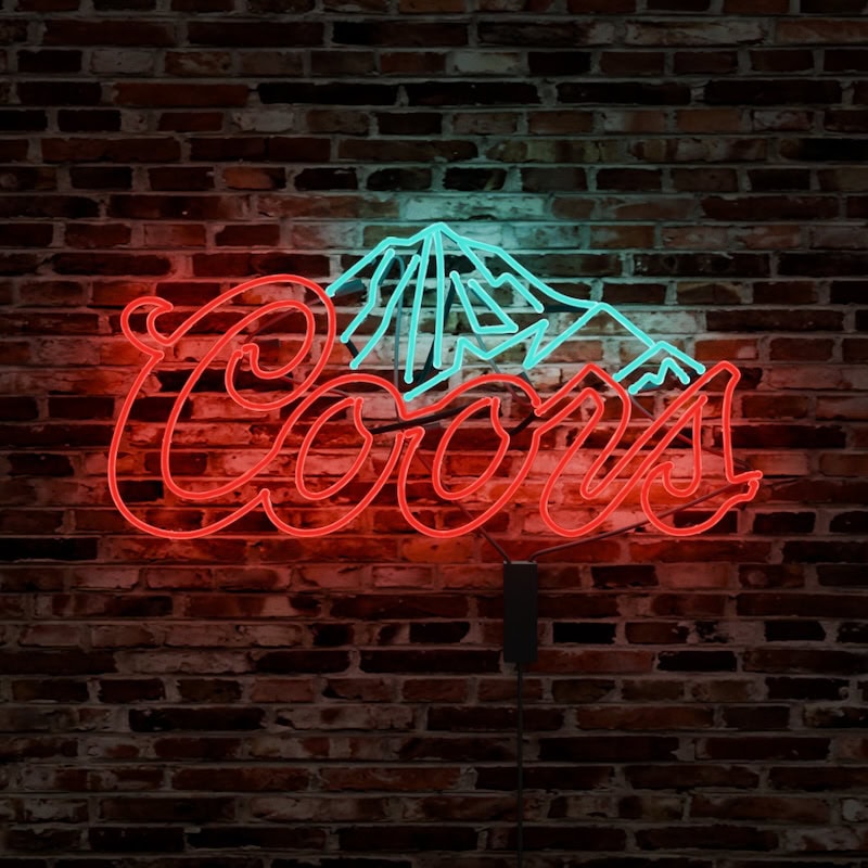 coors beer logo neon sign