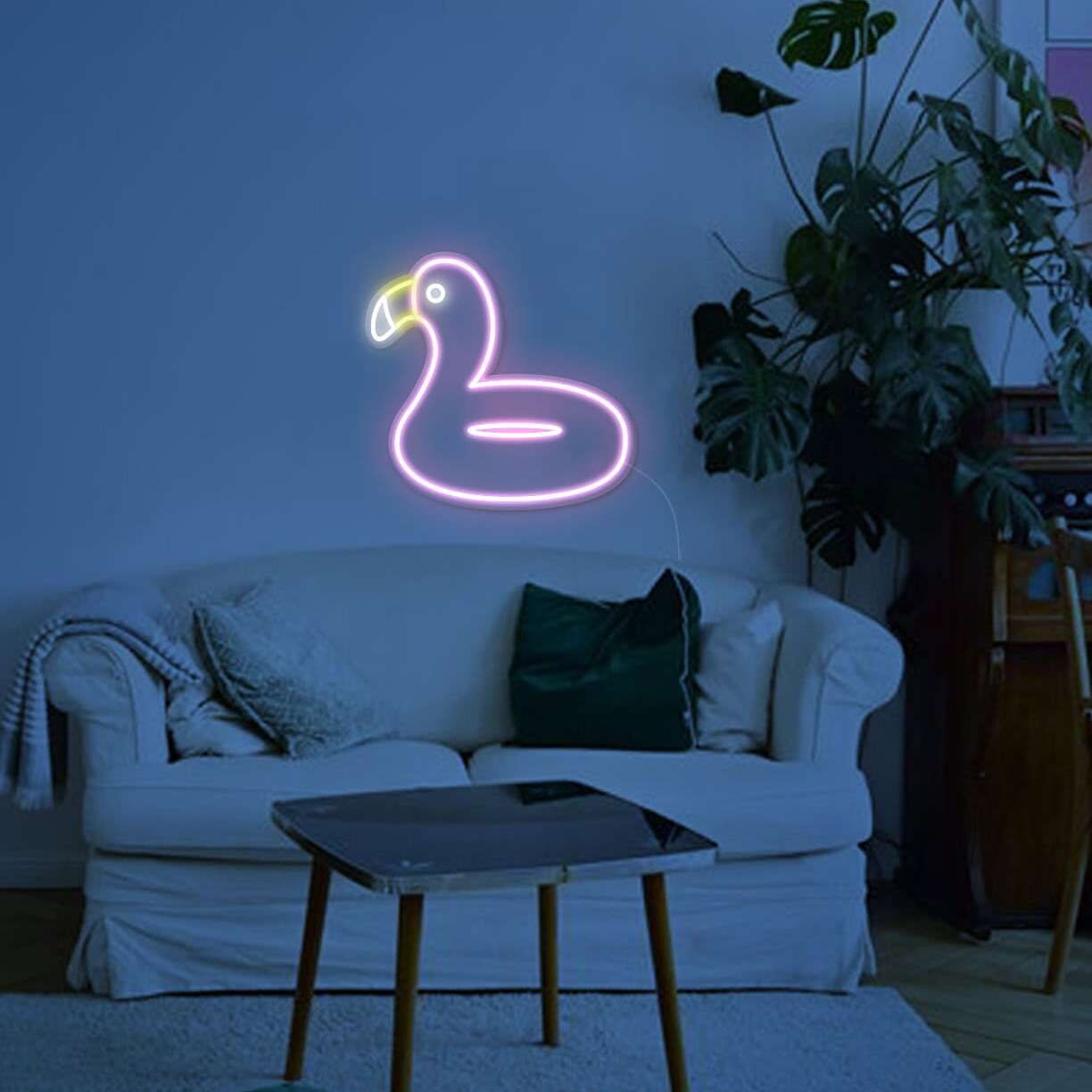flamingo home decor neon sign