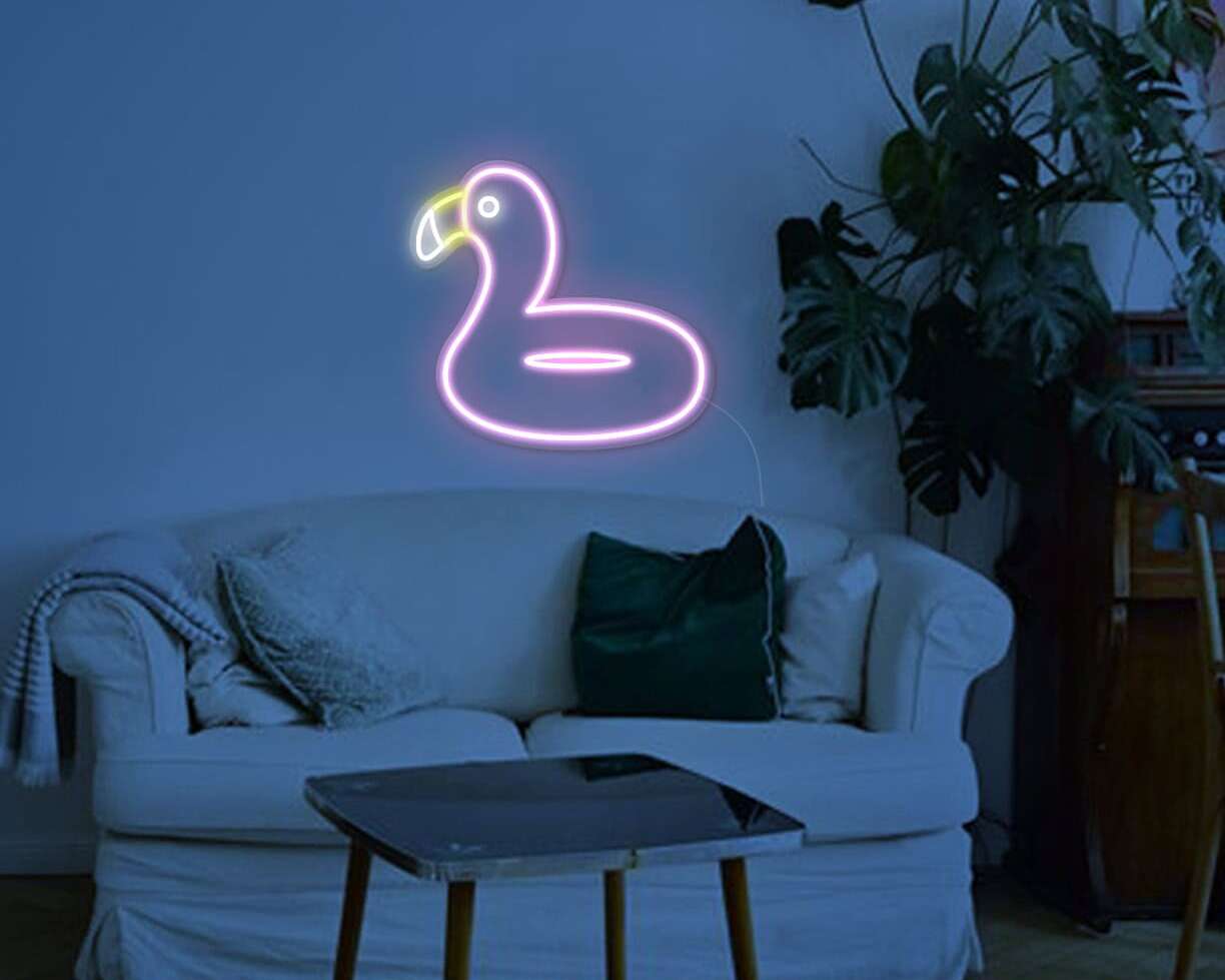 flamingo home decor neon sign