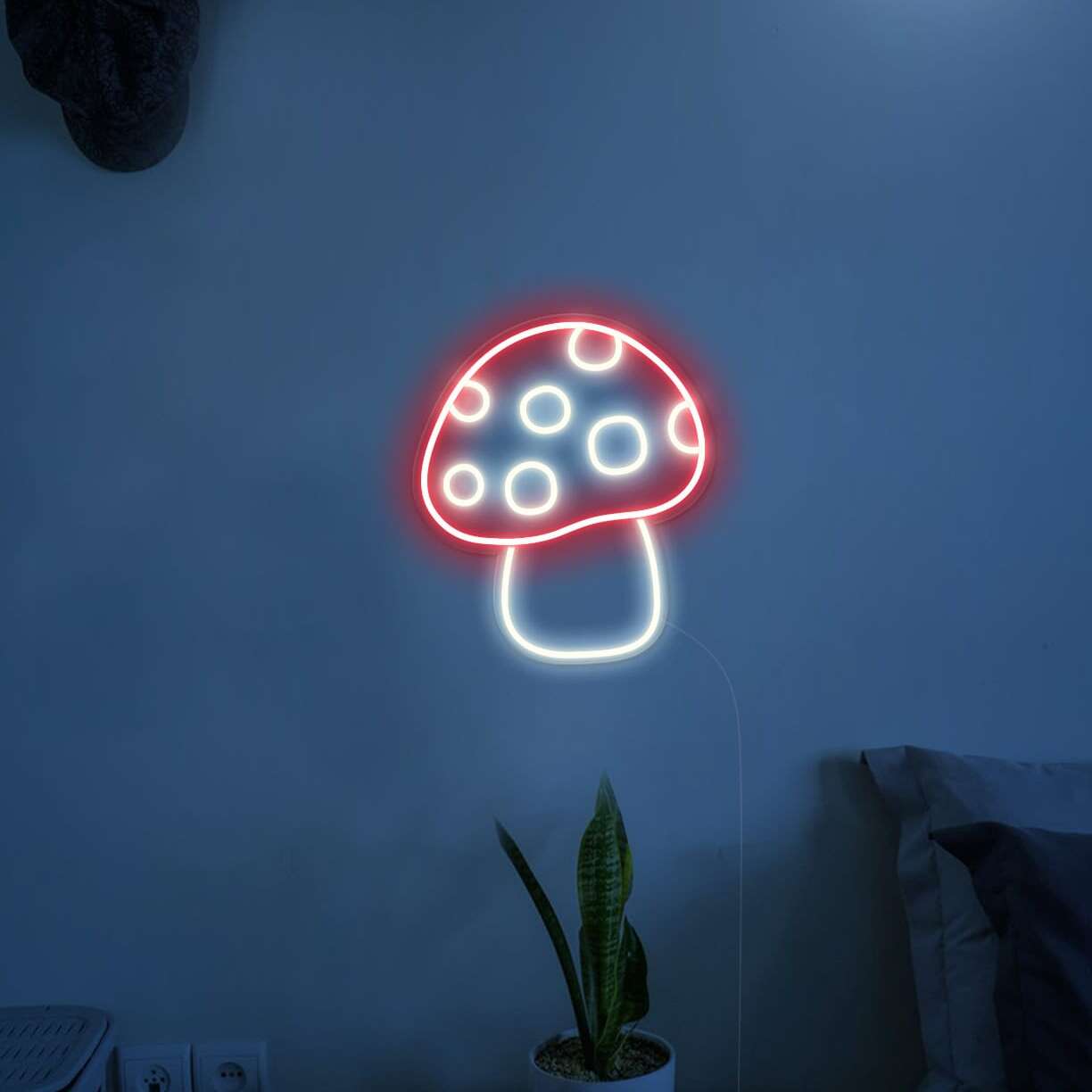 mushroom neon sign home decor