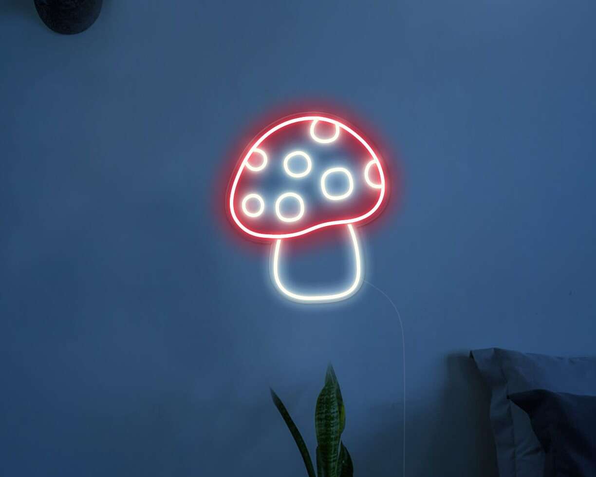 mushroom neon sign home decor