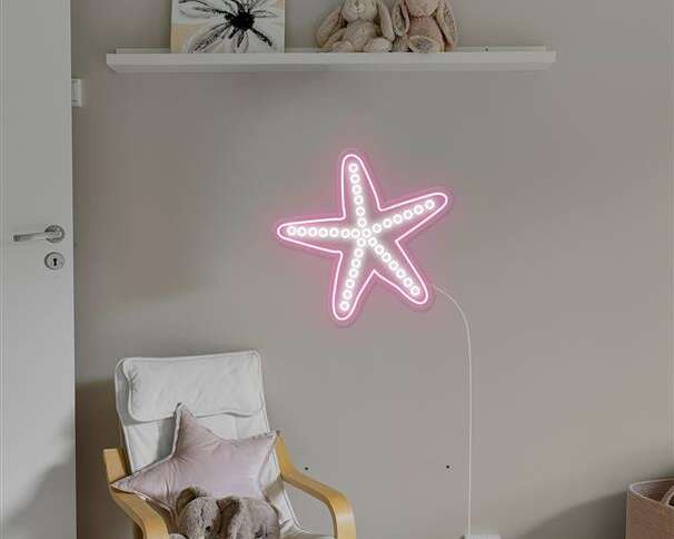 sea star neon light summer party decor