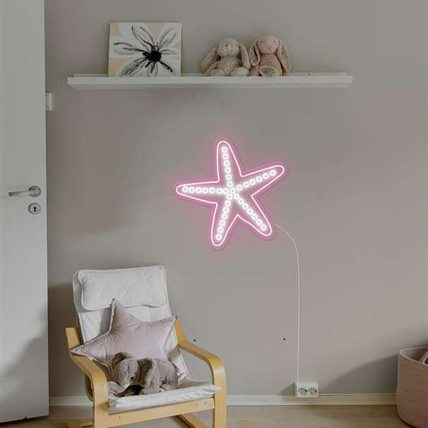 sea star neon light summer party decor