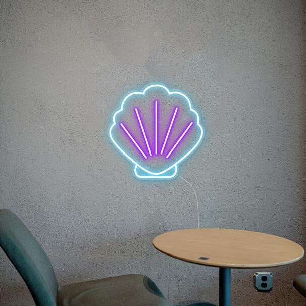 seashell neon light summer party