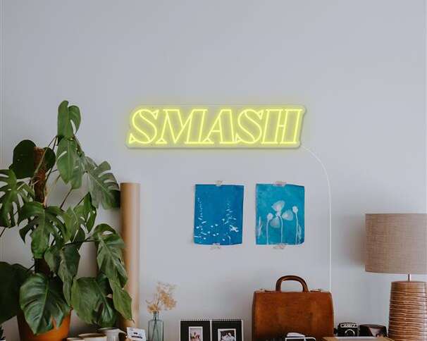 smash neon sign home decor