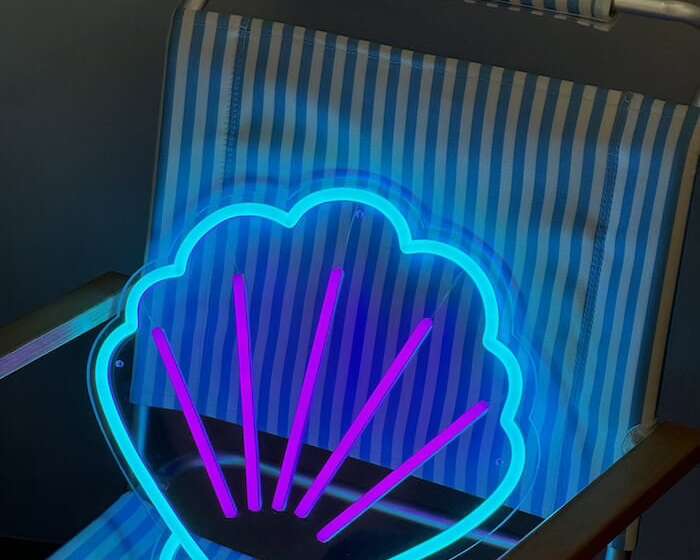 seashell summer party decor neon sign