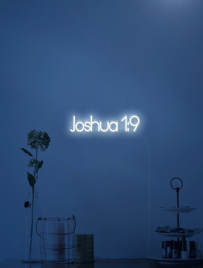 Bible verse neon signs joshua home church decor