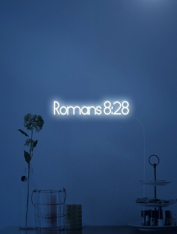 Bible verse neon signs romans church lighting
