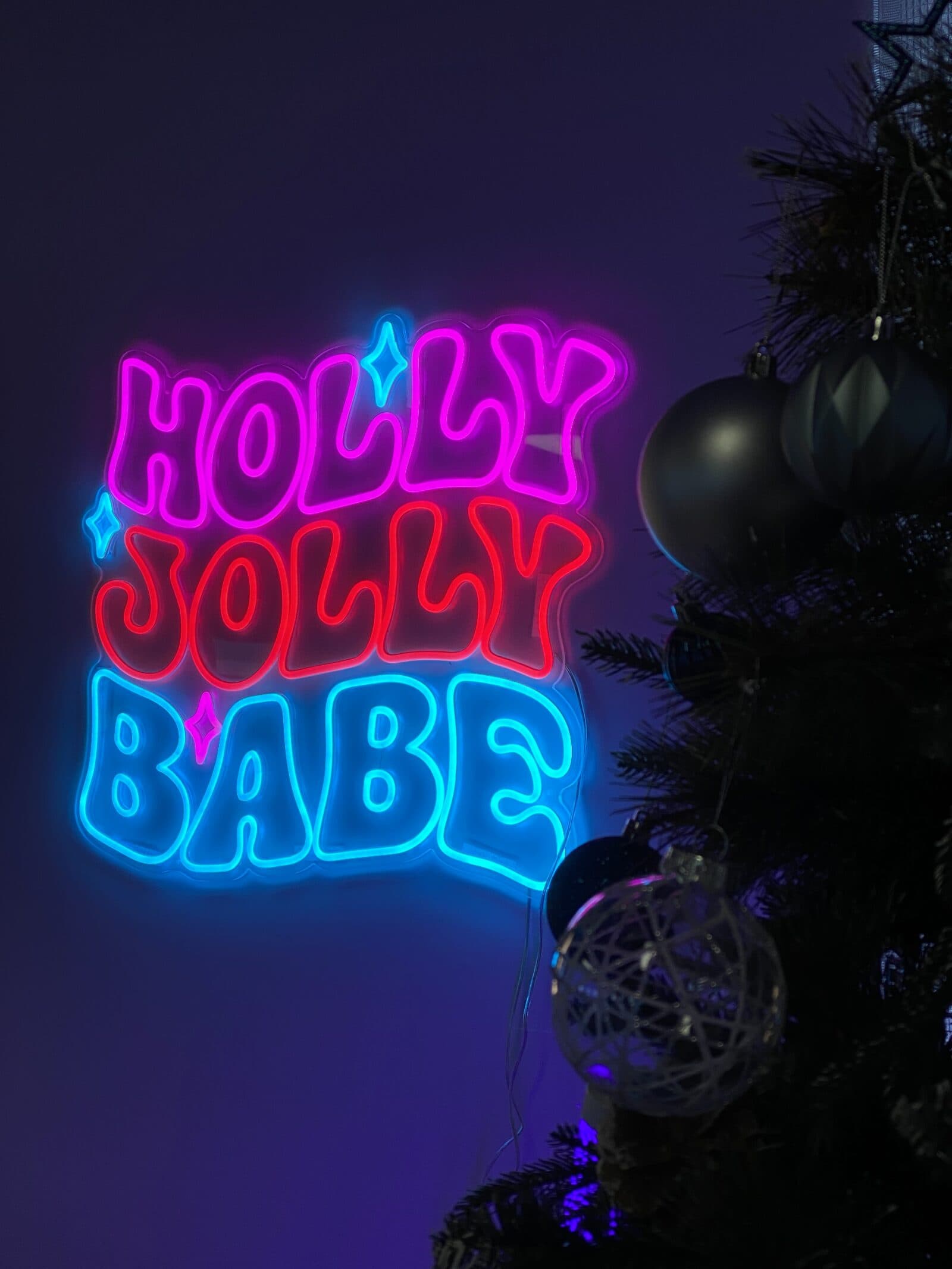 Christmas neon sign holyjoly