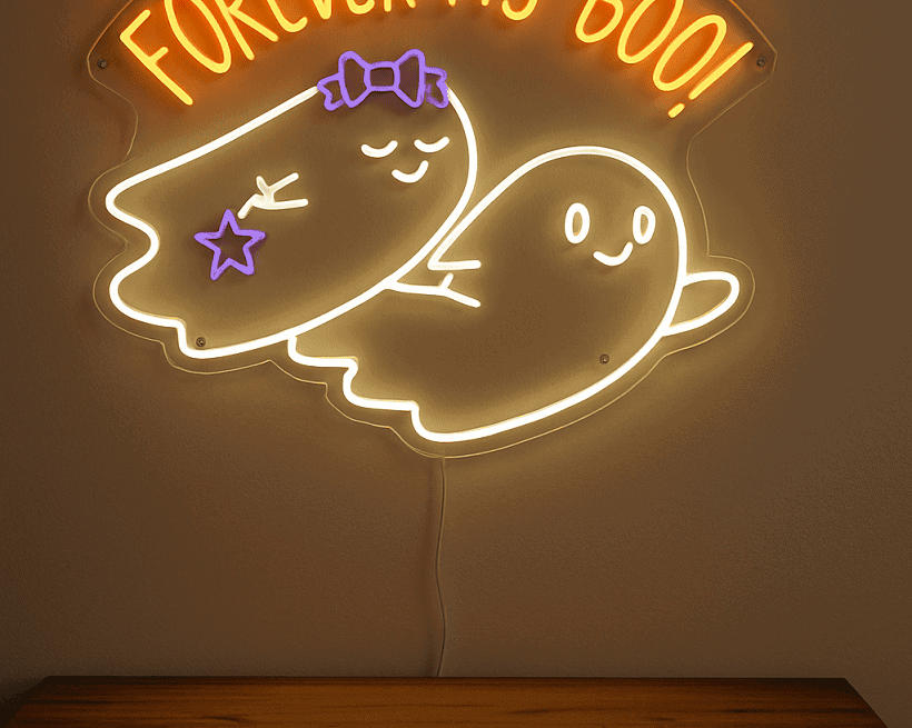 Forever My Boo halloween neon sign