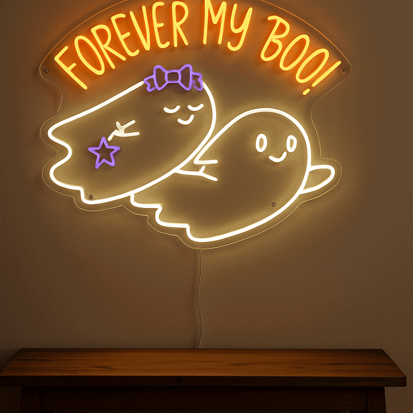 Forever My Boo halloween neon sign