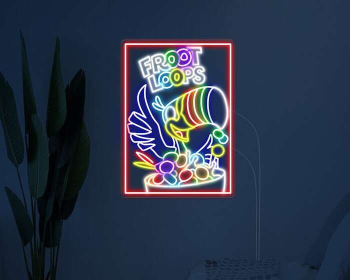 Froot Loops cereal neon sign kitchen home decor
