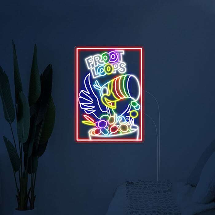 Froot Loops cereal neon sign kitchen home decor