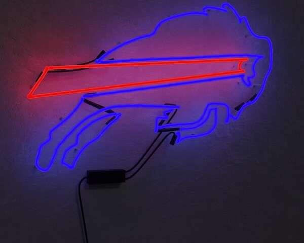 Buffalo Bills football glass neon sign bar decor