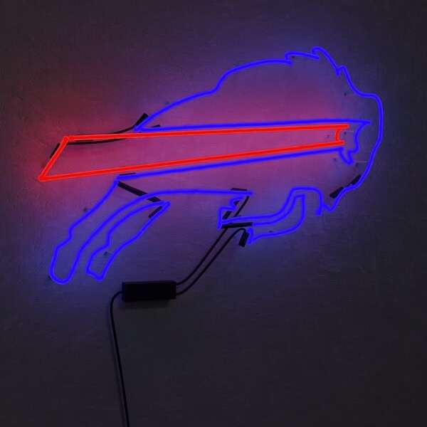 Buffalo Bills football glass neon sign bar decor