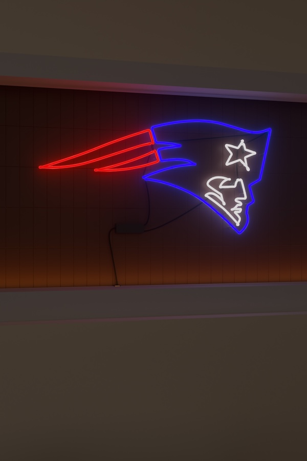 New England Patriots football Glass Neon Sign man cave decor