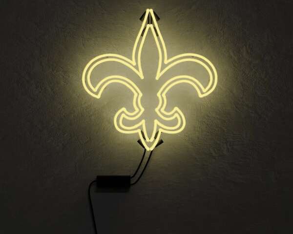 New Orleans Saints football glass neon sign