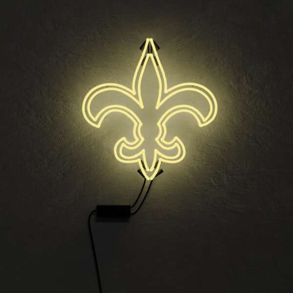 New Orleans Saints football glass neon sign