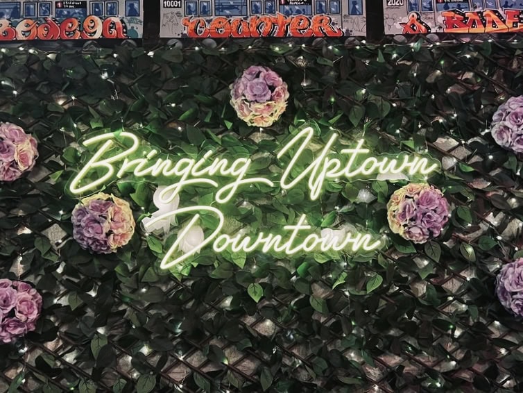 Counter & Bodega bringing uptown downtown restaurant decor neon sign