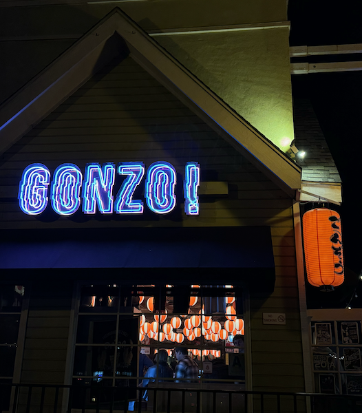 Gonzo! Ramen business logo neon sign