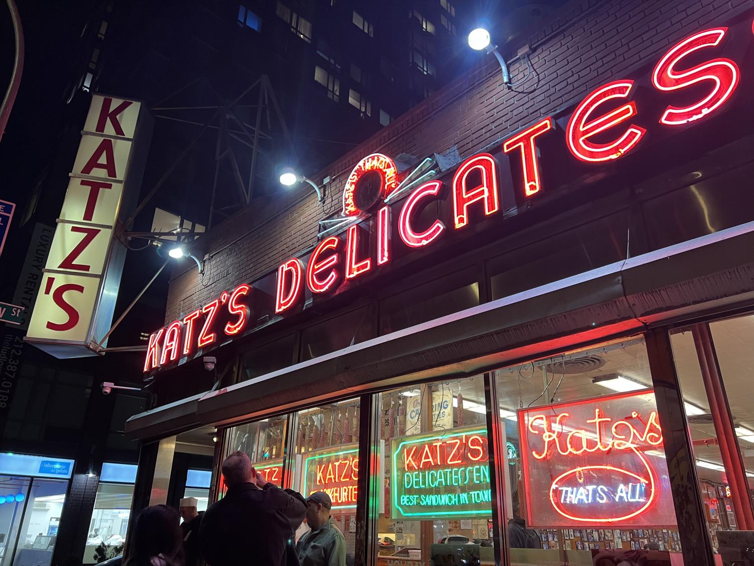 Katz's Delicatessen restaurant neon sign custom business logo