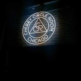 Cherry Cirle room white vintage neon sign