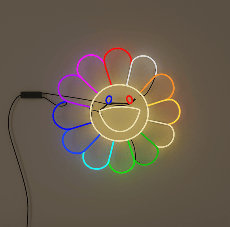Smiley Sunflower Vintage Neon Sign
