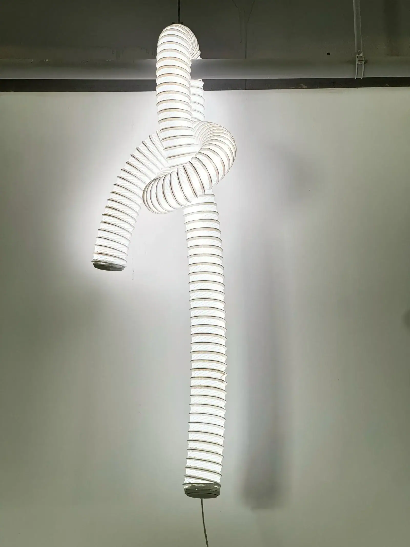 neru white color knotable lamp, neru white color knotable lamp, flexible and sculptural
