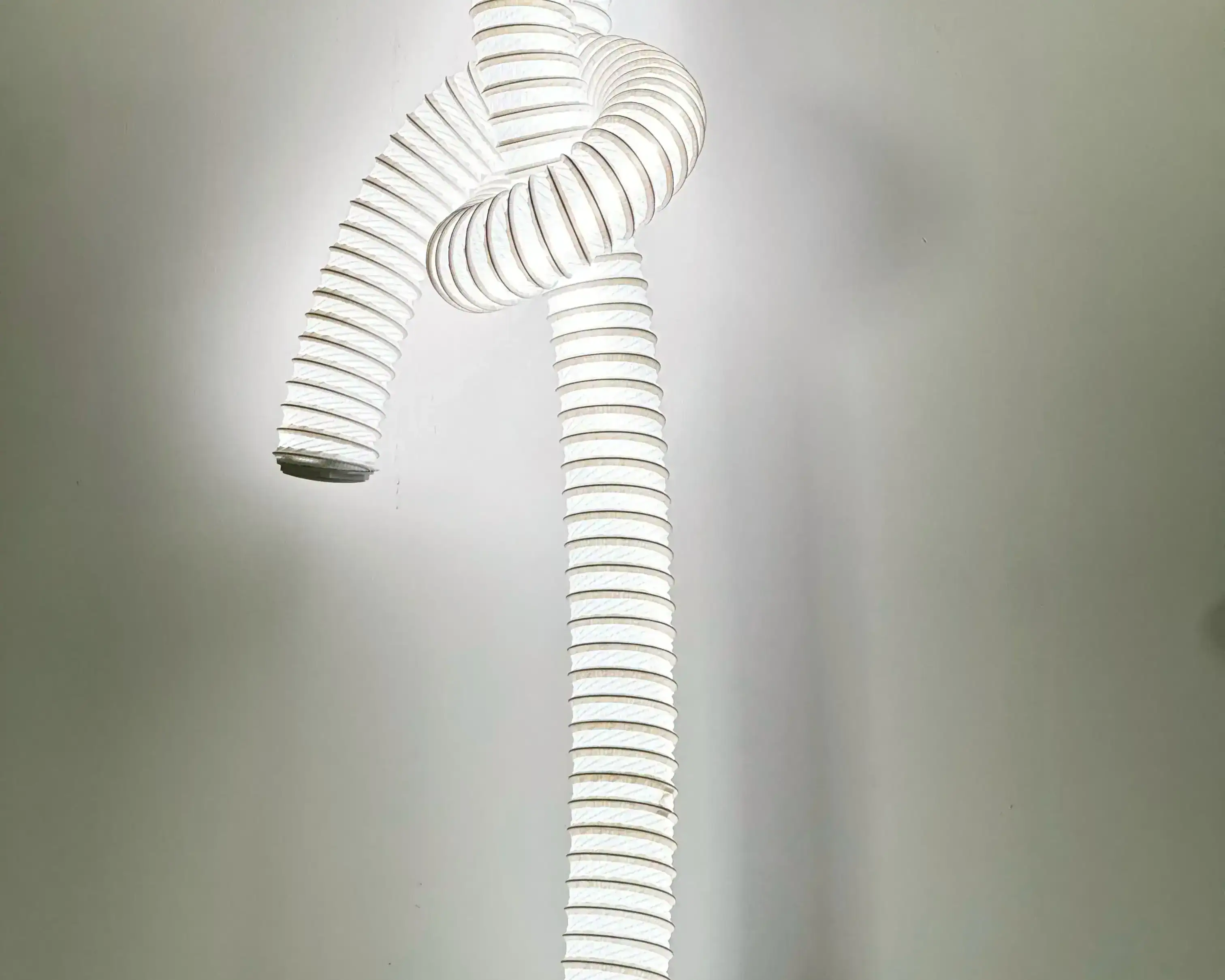 neru white color knotable lamp, neru white color knotable lamp, flexible and sculptural