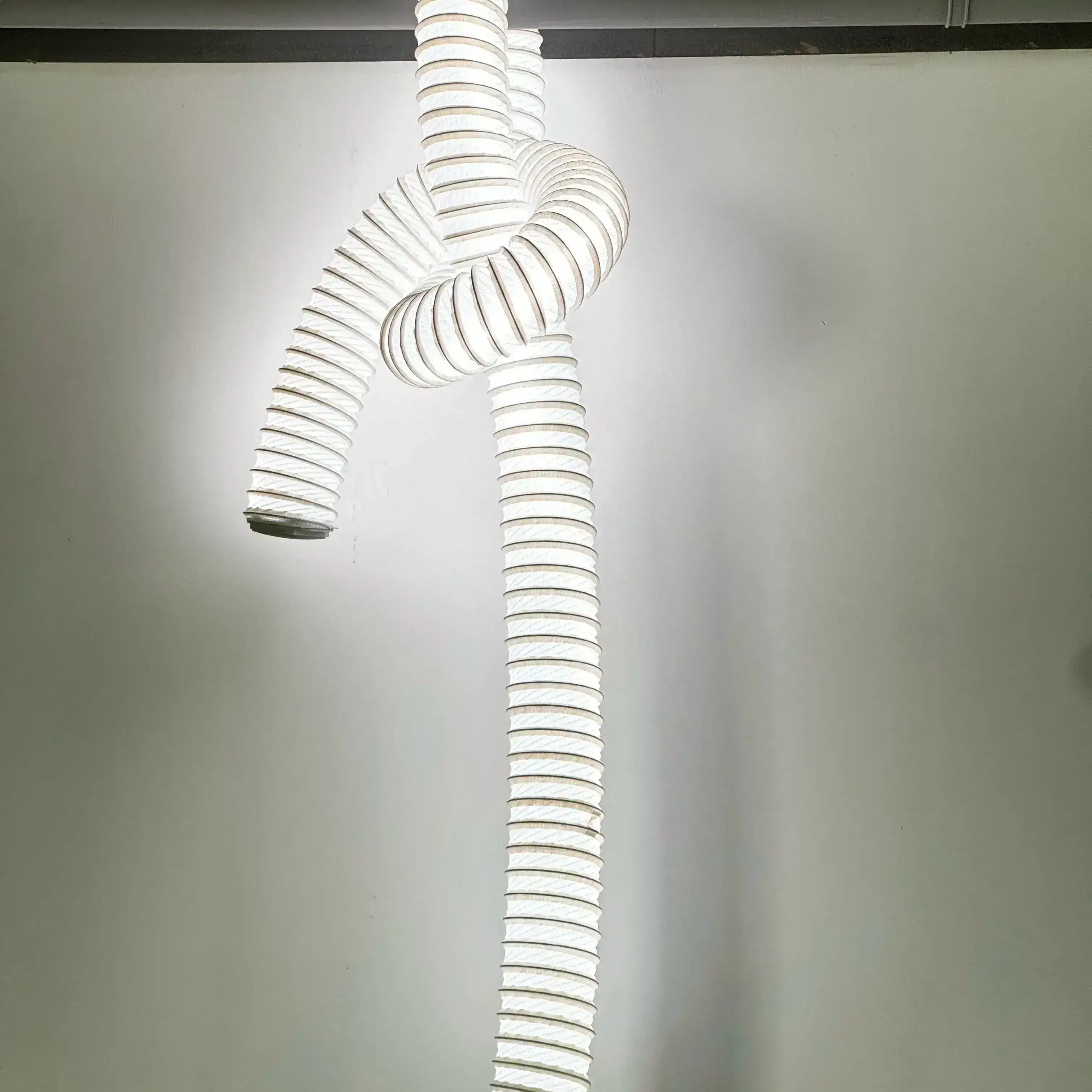 neru white color knotable lamp, neru white color knotable lamp, flexible and sculptural