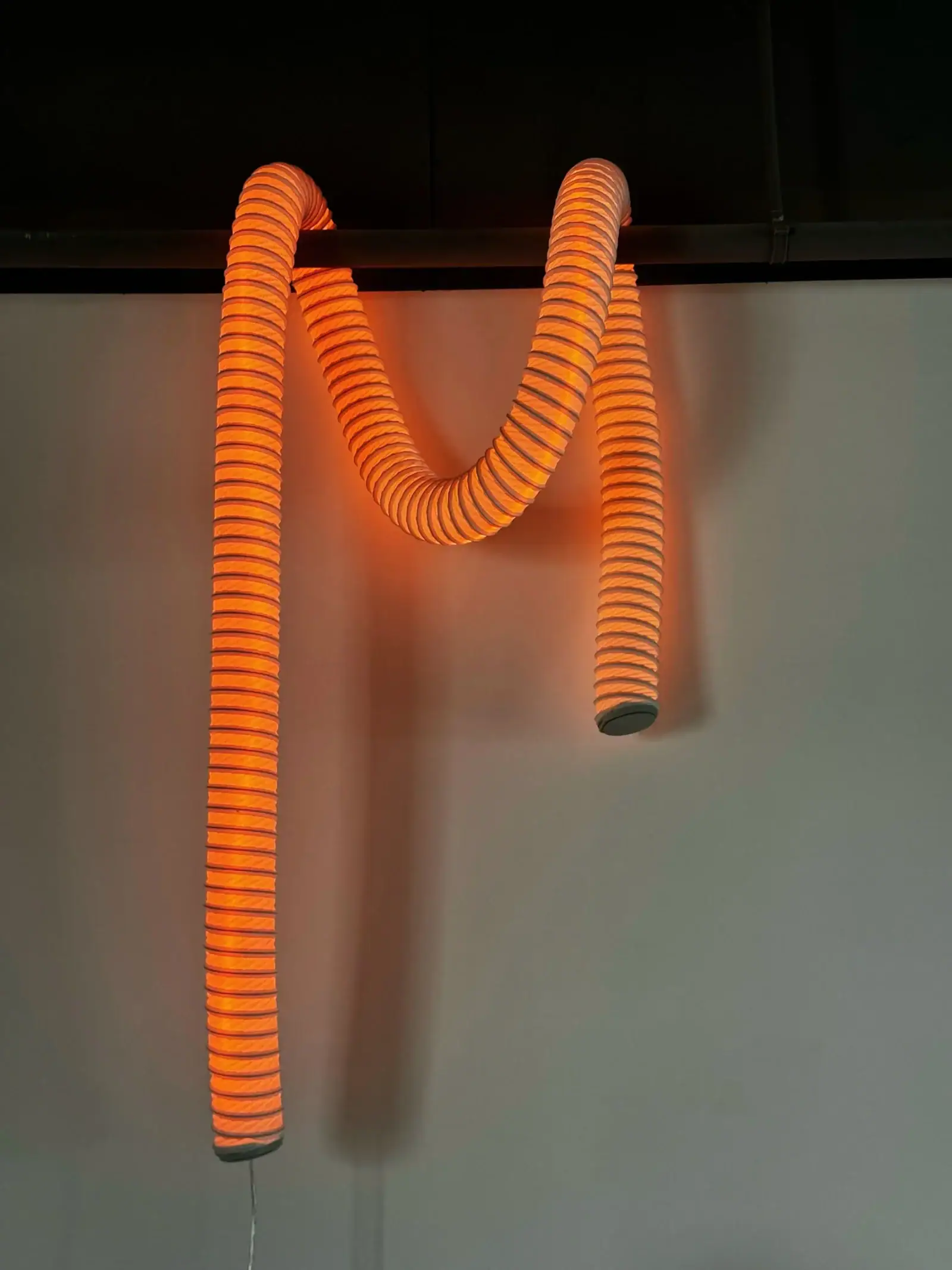 Tubular industrial style lamp for room decor