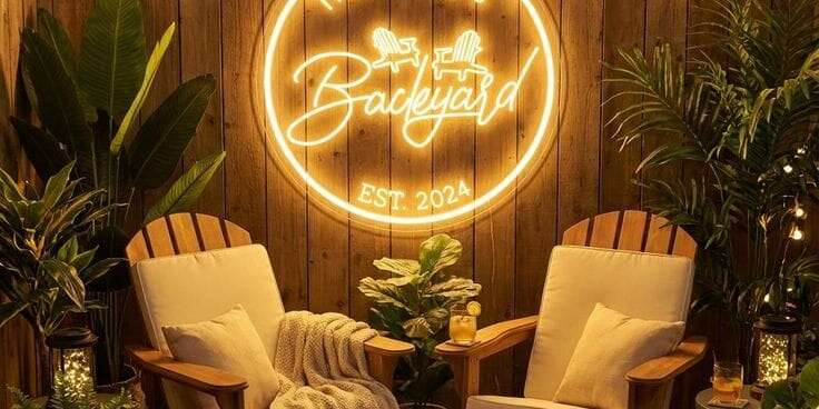 bakcyard signs led neon sign