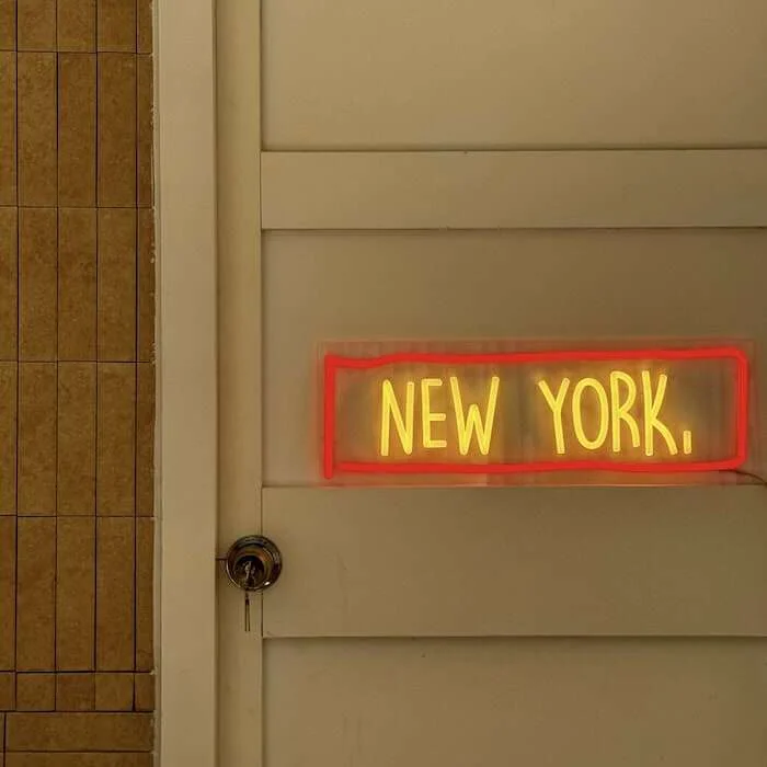 new york neon light home decor living room